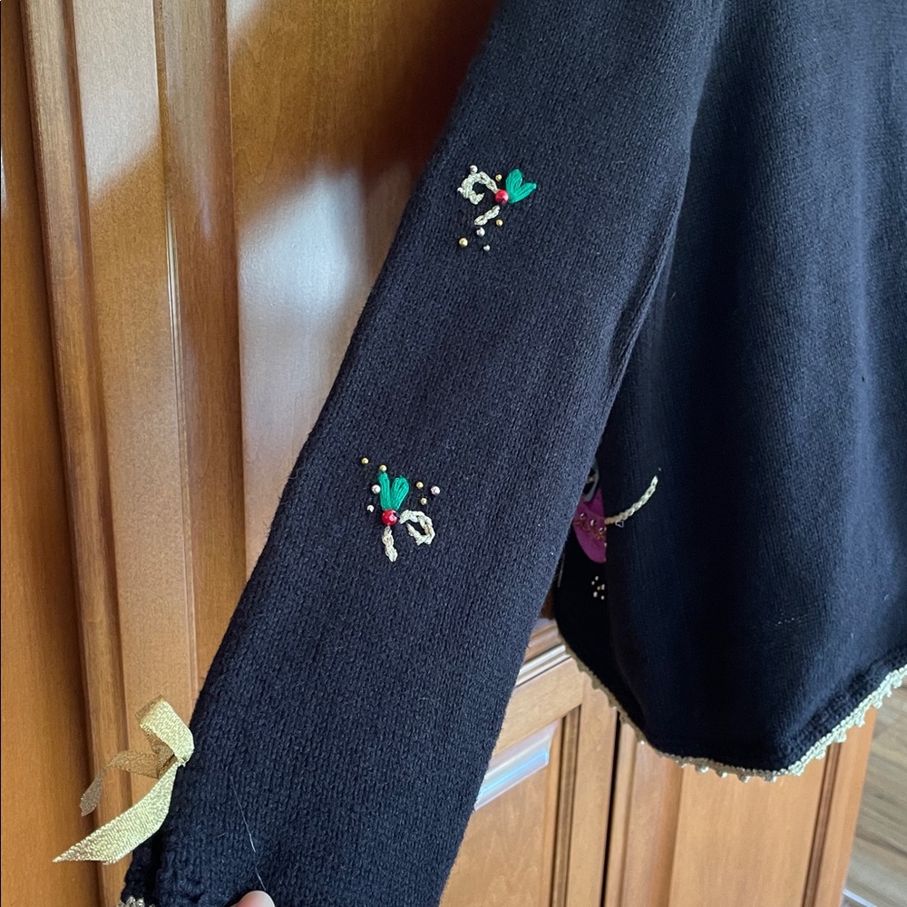 UGLY? Christmas Holiday Sweater by Designers Originals, Like New! Size Petite L - Picture 6 of 15